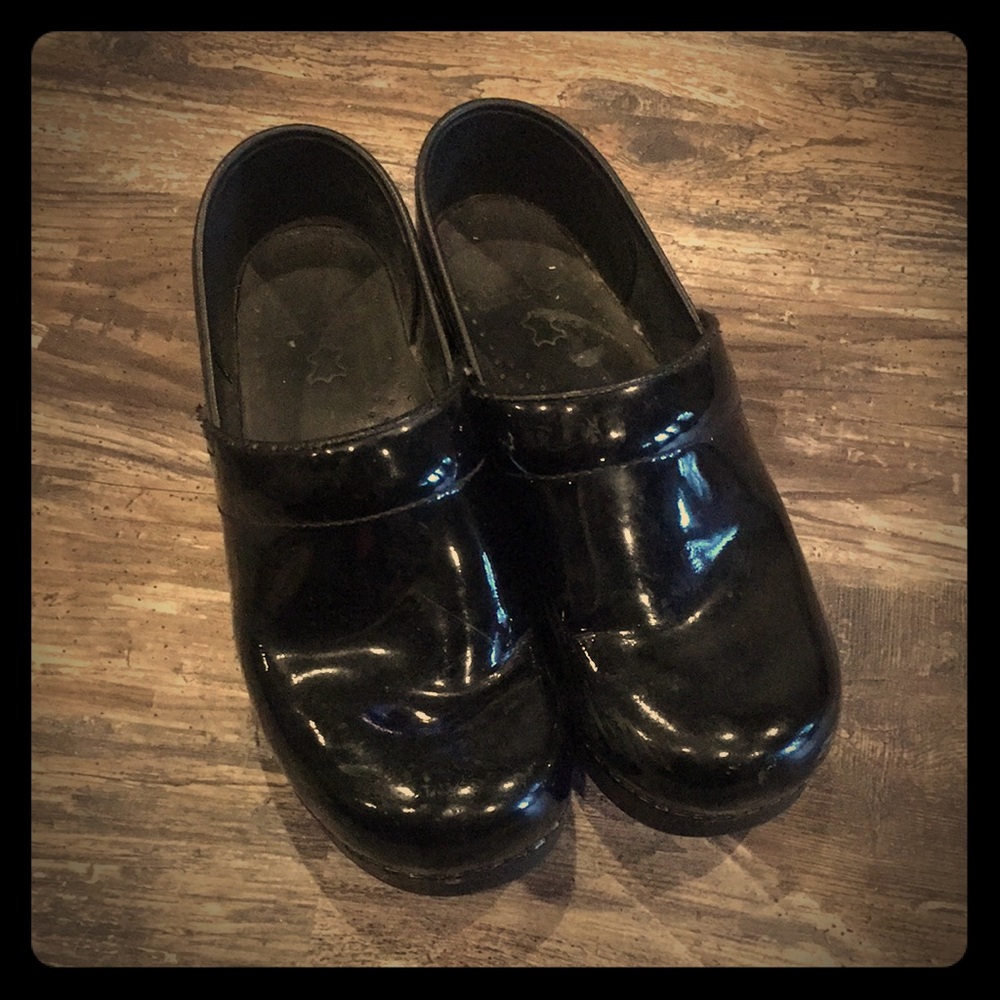 Patent leather Dansko clogs